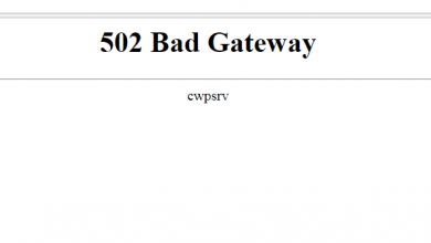 502 Bad Gateway error cwpsrv